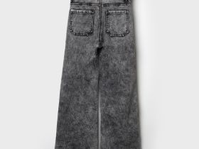 Брюки текстильные джинсовые утепленные флисом для девочек