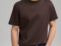 Футболка прямого кроя из мерсеризованного хлопка