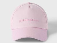 Розовая бейсболка с принтом и вышивкой Hello Kitty для девочки Глория Джинс