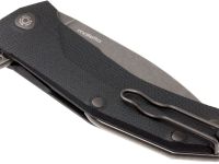 Нож складной LionSteel KUR BBK G10 Black Flipper, сталь Stonewashed & PVD-Coated Uddeholm Sleipner®, стеклотекстолит, чёрный