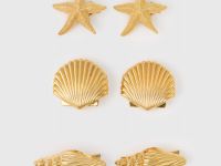 Заколки для волос в морском стиле, 6 шт., Золотой