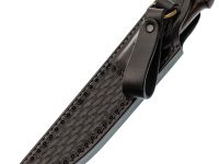 Авторский нож Медведь, сталь мозаичный дамаск, подарочная шкатулка