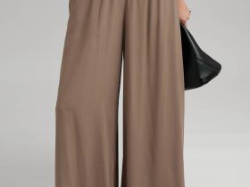 Брюки-палаццо с эластичным поясом