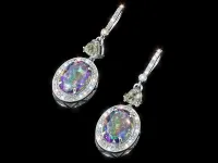 Серьги из серебра с и празиолитами э0681сг05250355_white