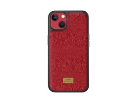 Чехол-накладка Keephone FengShang Series для iPhone 14 Plus искусственная кожа (красный)