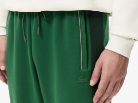 Мужские хлопковые спортивные брюки Lacoste приталенного кроя