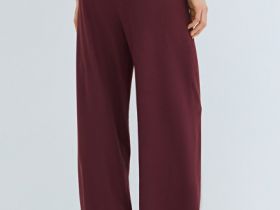 Прямые брюки с эластичным поясом, Фиолетовый