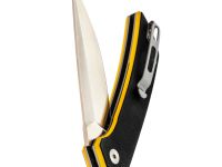 Складной нож Амур Техно малый, сталь VG-10, рукоять G10 черно-желтый
