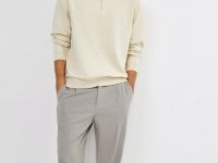 Джемпер из пряжи с шерстью, Бежевый