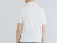 Базовый джемпер поло с коротким рукавом, Белый