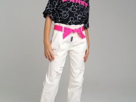 Джинсы mom fit для девочки