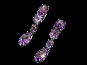 Серьги из серебра с аметистами э0607сг05260350