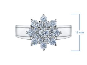 Кольцо из белого золота э4712кц09160400