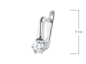 Серьги из белого золота с бриллиантами э4701сг08070700