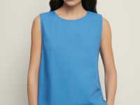 Блузка без рукавов из хлопка