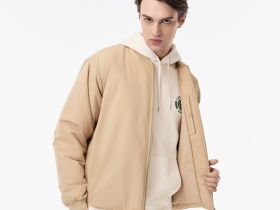 Мужская стеганая водоотталкивающая куртка-бомбер Lacoste