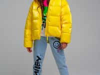 Брюки текстильные джинсовые для девочек