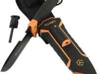 Нож Ganzo G8012V2-OR c паракордом, сталь 8CR13, рукоять пластик