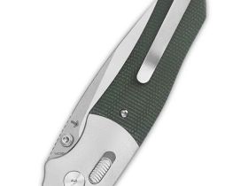 Складной нож QSP Vault, сталь 14C28N, рукоять микарта/алюминий, зеленый