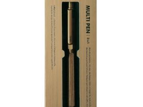 Ручка мультисистемная Rhodia, 3в1 (черн+красн+кар 0,5), корпус Золото