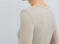 Лонгслив с шёлком, Бежевый