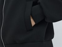 Бомбер из трикотажа, Черный