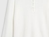 Джемпер с воротником на пуговицах, Белый