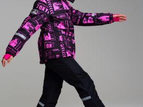 Куртка текстильная с полиуретановым покрытием для девочек