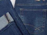 Прямые джинсы, Синий