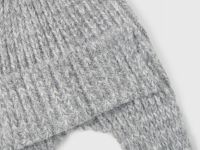 Вязаная шапка-ушанка для девочек, Серый