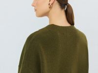 Джемпер из мягкой пряжи с шерстью, Зеленый