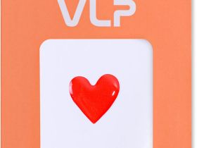 Наклейка VLP 3D красное сердце