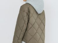 Стёганая куртка с капюшоном, Желтый