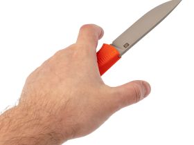 Нож Hot Knife Hoot, сталь D2, рукоять G10, оранжевый