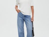 Джемпер из хлопка с коротким рукавом