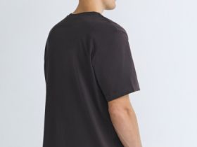 Футболка из хлопка с принтом, Коричневый