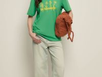 Футболка свободного силуэта с принтом