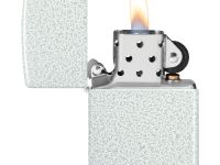 Зажигалка ZIPPO Classic с покрытием Glacier, латунь/сталь, белая, матовая, 38x13x57 мм