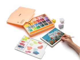 Набор гуаши HIMI 48 цветов по 12 грамм, персиковый