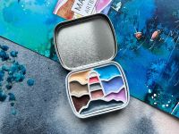 Палетка для красок "Маяк" 6х5 см, цвет серебро, пластик белый