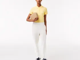 Женское поло Lacoste приталенного кроя из эластичного хлопка