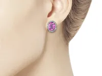 Серьги из белого золота с топазами э4771сг05210412