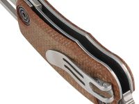 Складной нож Fox Nix, сталь D2, рукоять микарта, коричневый