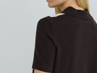 Джемпер поло с ромбами, Коричневый