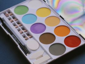 Набор прессованной пастели nuance., Tablette chromatique, яркие оттенки, 10 цв., с инструментами