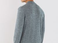 Джемпер поло из шерсти мериноса, Серый