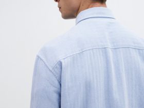 Рубашка из твила, Голубой