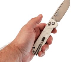 Складной нож SRM Rubik Large сталь 14C28N, рукоять Ivory White G10