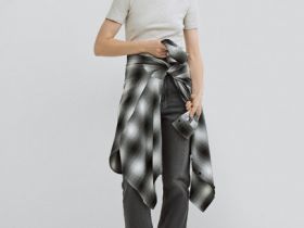 Футболка в рубчик, Серый