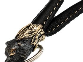 Брелок Медведь, бронза